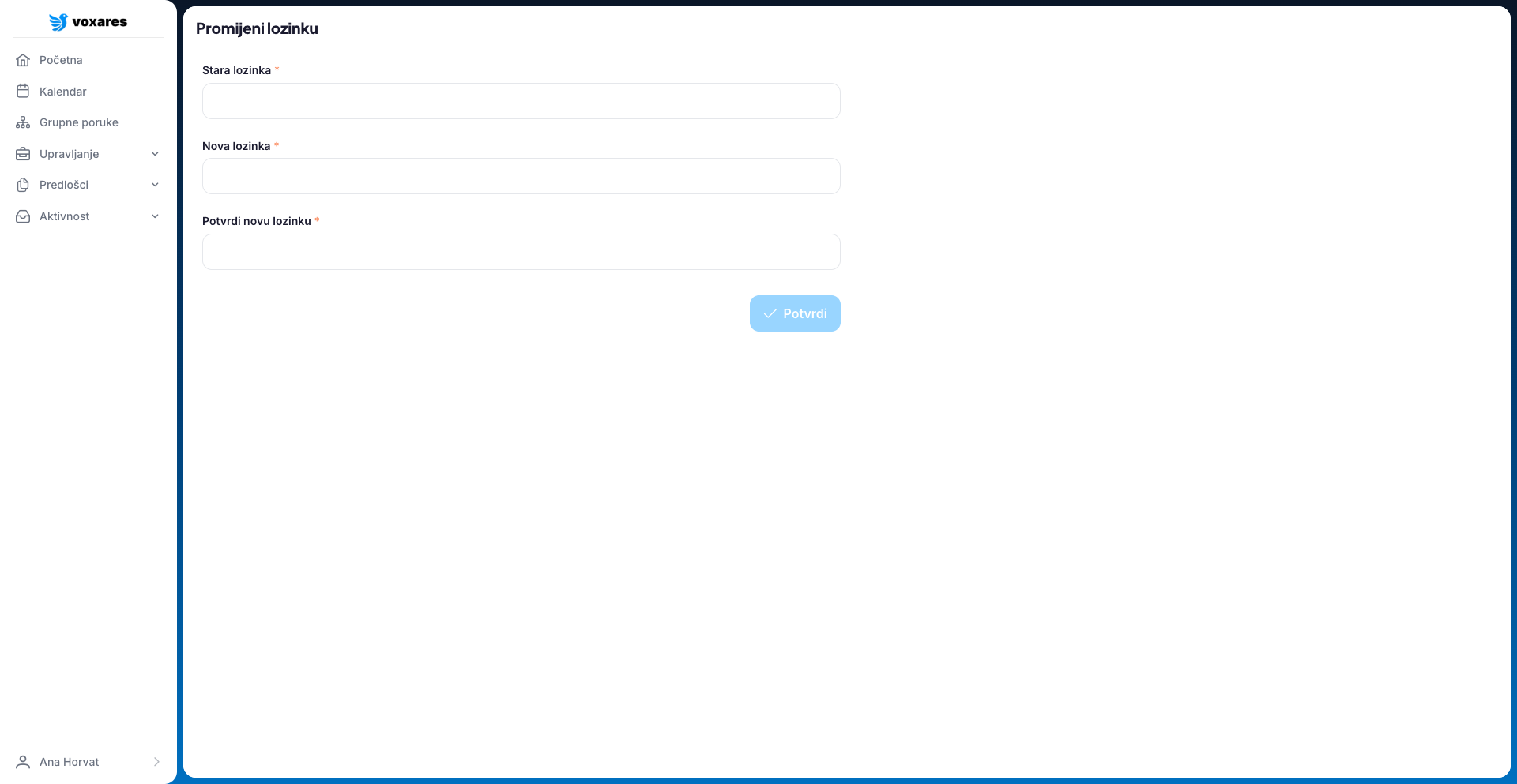 Promjena lozinke